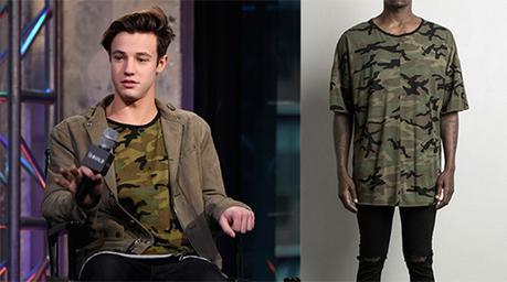 STYLE : Cameron Dallas in camo tee