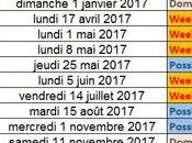 Jours fériés 2017.