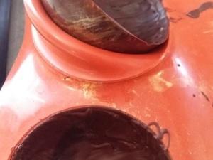 Dômes en chocolat à la mousse de marron Les dômes cliquer sur les photographies pour agrandir