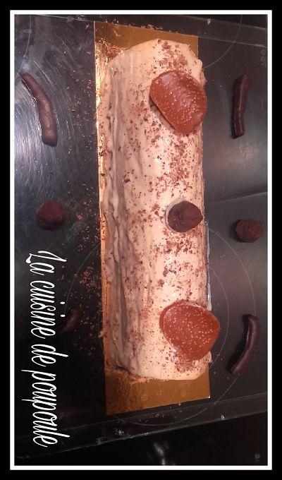 Bûche chocolat crème de marron au thermomix ou sans 