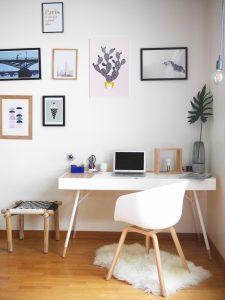 Comment aménager un coin bureau inspirant chez soi ? coin bureau design scandinave blog deco clem around the corner