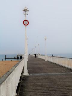 Arcachon: Bassin L'hiver comme un voile s'étend sur la mer, la ville Balafrée par le gris du ciel by Senaq