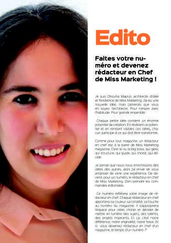 Miss Marketing Magazine : Réussir grâce aux Partenariats + mon interview (59 minutes) Miss Marketing Magazine : Réussir grâce aux Partenariats + mon interview (59 minutes)