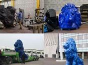 lions Grand Stade Lyon décoré avec mètres