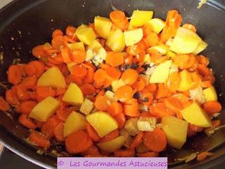 Cocotte de carottes et de pommes de terre à la saveur champignon (L'Art d'accommoder les restes)