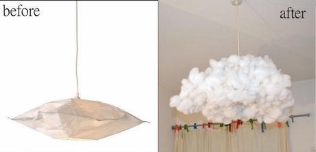 fabriquer une suspension nuage avec du coton colle facile
