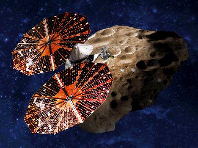 Artist's impression of the Lucy mission