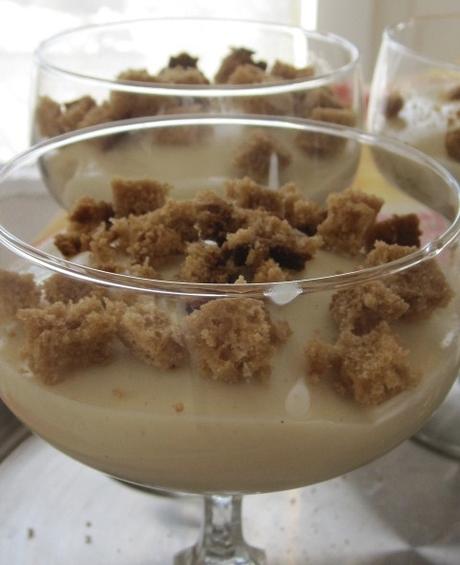 Coupes normandes pommes/crémeux de cidre/pain d'épices/spéculoos