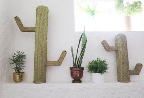 cactus en paille cactus en paille - deco bohème