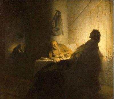 Rembrandt Harmenszoon van Rijn dit Rembrandt (1606 - 1669) Les Pèlerins d’Emmaüs 