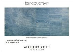 Galerie TORNABUONI une nouvelle adresse exposition ALIGHIERO BOETTI