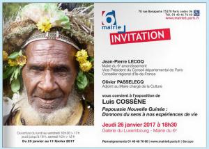 Mairie de PARIS 6  exposition Luis COSSENE à partir du 25 Janvier 2017