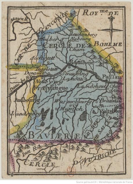 Une carte française de la  Bavière  en 1751