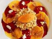Carpaccio courge-betterave Houmos