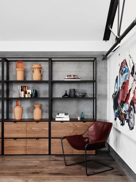 loft cosy d'un amateur d'art