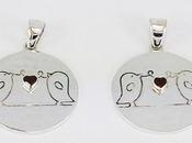 Collier pendentif oiseau argent