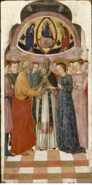 Francesco de Rimini 1440-50 Louvre Paris A Mariage de la Vierge