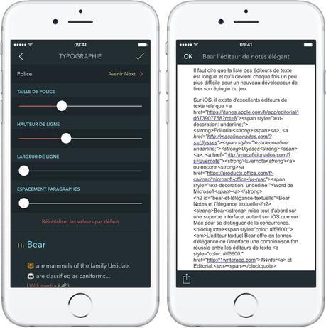 Bear l’éditeur de texte exporte les docs vers Word