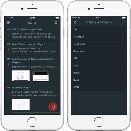 Bear l’éditeur de texte exporte les docs vers Word