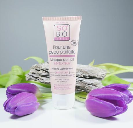 Une peau parfaite avec le masque de nuit de chez So Bio Etic