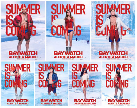 Cinéma : Baywatch : Alerte à Malibu, les affiches teaser