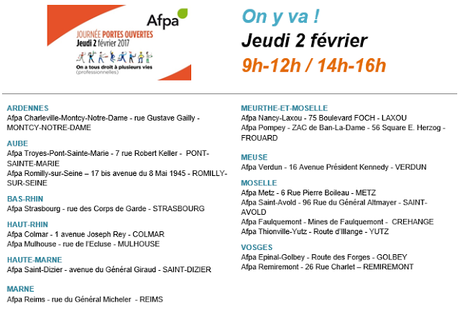 En 2017, je me forme, je change de métier, je trouve un emploi ! Le 2 février, l’Afpa organise une journée portes ouvertes  et accompagne les bonnes résolutions