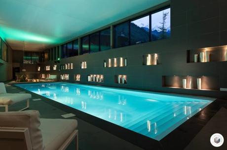 Piscine du SPA Nuxe à l'Hôtel l'Héliopic de Chamonix