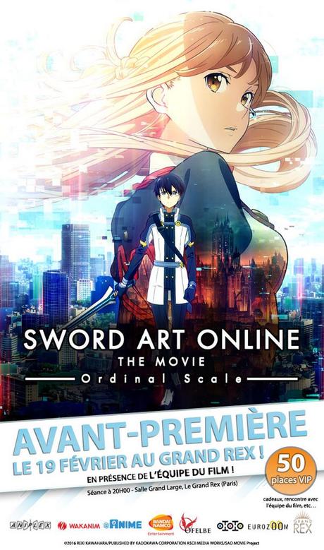 Le film Sword Art Online The Movie Ordinal Scale en avant-première cinéma en France !