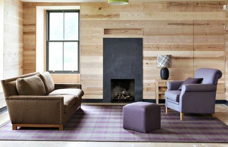 chalet decoration tartan motif ecossais