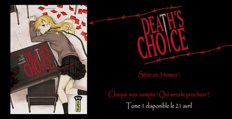 Le seinen manga Death’s Choice annoncé chez Kana