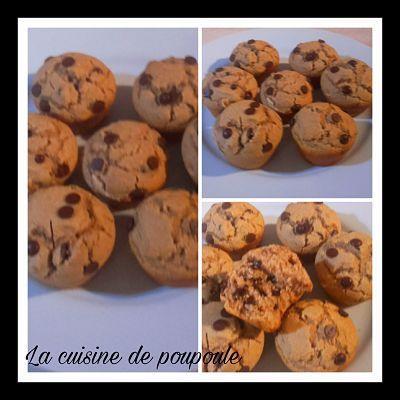 Muffins sans gluten aux pépites de chocolat au thermomix ou sans Muffins sans gluten aux pépites de chocolat au thermomix ou sans
