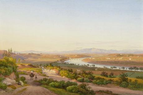 salomon corrodi - il tevere e la campagna da monte mario - 1873