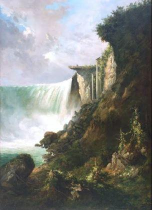 Horseshoe Falls from below the High Bank Gustav Grunewald, vers 1832, De Young Museum