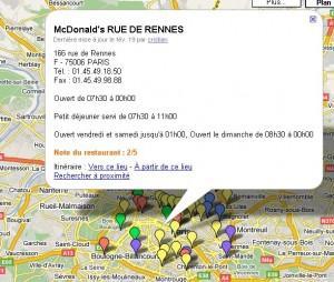 map Cafards et Souris au McDonald’s Rue de Rennes !