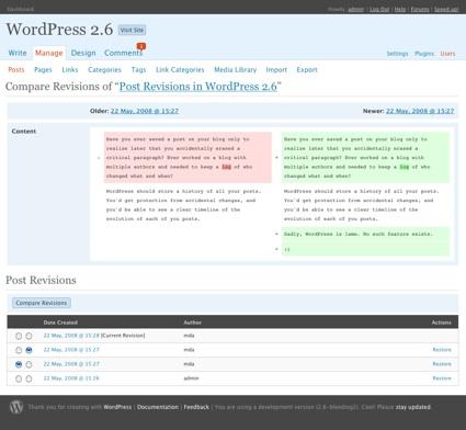 post-revisions-1 Wordpress 2.6 bêta est disponible
