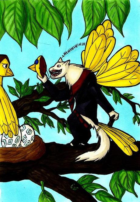 la hyene dandy albinos déguisé a faim...