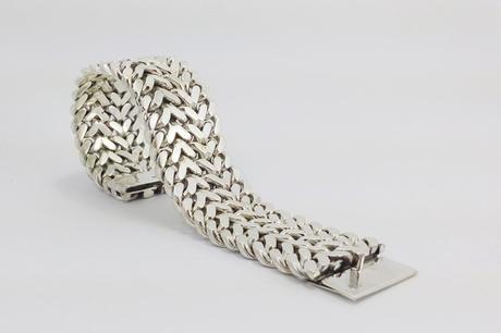 bracelet chaîne à maille gourmette en argent