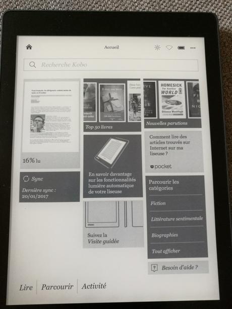 Test de la liseuse Kobo Aura One