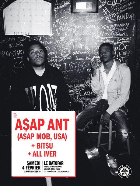 A$AP ANT (Asap Mob, USA) + Bitsu / All Iver @Batofar (2×2 places à gagner)
