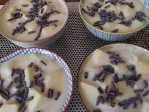 Clafoutis aux pommes poires et chocolat Cliquer sur les photographies pour les agrandir
