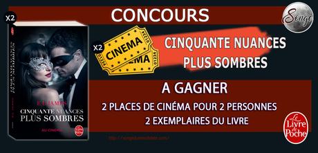 Des Places de Ciné et des Romans de Cinquante Nuances Plus Sombres sont à gagner sur Songe !