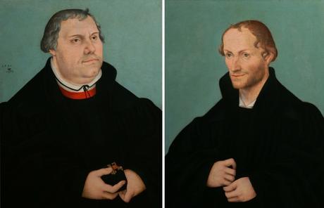 Lucas Cranach le jeune 1546 Martin_Luther_Philippe_Melanchthon