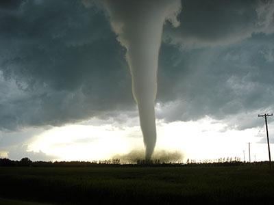 Photograph of a tornado