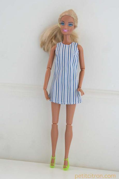Nouveau patron de couture : la robe droite pour Barbie