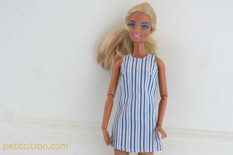 Nouveau patron de couture : la robe droite pour Barbie