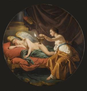 Lagrenee Psyche surprend l'Amour endormi 1768 Louvre