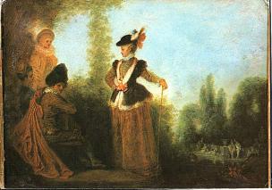 Watteau 1710-16 L'aventuriere Musee des Beaux Arts Troyes
