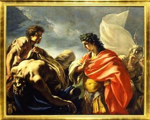 pellegrini (Giovanni Antonio) Achille contemplant le corps de Patrocle vers 1700 soissons