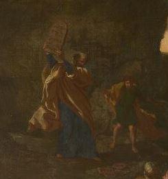 Poussin 1633-34 L'adoration du Veau d'Or National Gallery Londres detail