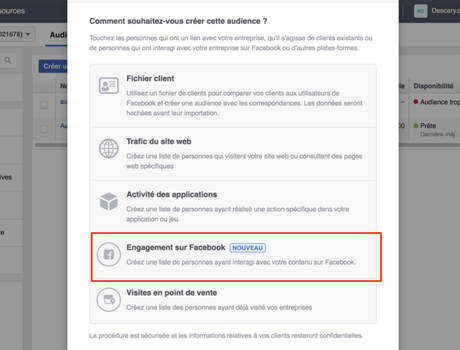 Facebook : comment créer une audience des personnes qui ont interagi avec votre Page